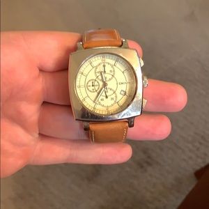 DKNY Watch with Brown Leather Band